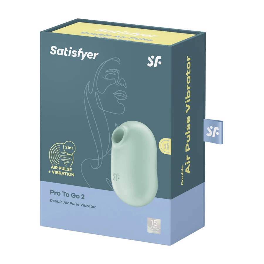 SATISFYER - PRO TO GO 2 DOPPIO STIMOLATORE E VIBRATORE VERDE